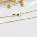Minimalist 18K gold plated curb chain necklace with secure lobster clasp for women - Dense Curb Chain (1.4mm)