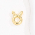 Detailed view of polished golden Taurus zodiac pendant with mirror finish and smooth curves - Taurus / Pendant Only (Without Chain)