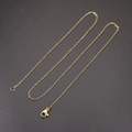 Classica catenina O in acciaio inossidabile placcato oro 18k con chiusura a moschettone - Catena a O Dorata