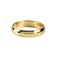 Anillo minimalista con acabado chapado en oro y superficie pulida espejo en diseño de arco - US 6 / Dorado