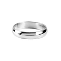 Anillo minimalista bañado en plata con acabado de espejo pulido y elegante diseño curvo - US 6 / Plateado