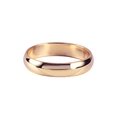 Anillo circular minimalista chapado en oro con acabado de espejo pulido de estilo clásico - US 6 / Rosa oro