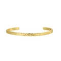 Brazalete dorado ajustable con elegantes patrones de corte de diamante y acabado pulido - Estilo de Patrón de Rombos (Brazalete Grabado Oro 1)