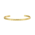 Brazalete dorado ajustable con grabado de estrella y acabado metálico pulido - Estilo de Textura Grabado de Estrella (Brazalete Grabado Oro 4)