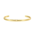 Minimalist gold cuff bracelet featuring intricate wheat pattern engraving and polished finish - Wheat Radial Texture Style (Gold Etched Bracelet 6)