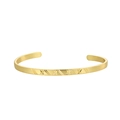 Adjustable golden cuff bracelet with engraved star patterns and textured details - Diagonal Star Engraved Style (Gold Etched Bracelet 12)