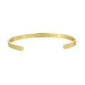 Brazalete rígido dorado con grabado Always in my heart y acabado de espejo pulido - Siempre en mi corazón