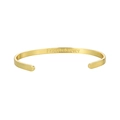 Brazalete abierto dorado con grabado Friends Forever y acabado pulido espejo - Amigos Por Siempre