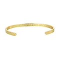 Bracelet jonc doré gravé Always there for each other dans un style minimaliste - Toujours là l'un pour l'autre