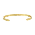 Bracelet jonc doré ouvert avec gravure You are my sunshine et finition polie - You Are My Sunshine