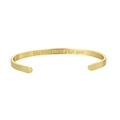 Bracelet jonc doré avec gravure My heart beats for you sur la face intérieure de l'anneau - Mon cœur bat pour toi