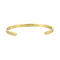 Bracelet jonc ouvert doré avec inscription gravée Till the end of time - Jusqu'à la fin des temps