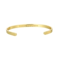 Bracelet jonc doré avec gravure You are my person dans un style minimaliste poli - You are my person