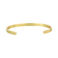 Bracelet jonc ouvert doré en forme de C avec gravure 'Always better together' interne - Toujours mieux ensemble