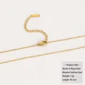Golden stainless steel O-link chain necklace 45.5cm with lobster clasp and S.STEEL stamp - Gold Stainless Steel O-Chain