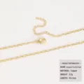 Golden irregular cross chain necklace made of copper with lobster clasp and extension - Irregular O-Chain / Gold