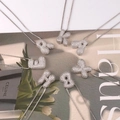 Detailed view of silver balloon initial pendants encrusted with white cubic zirconia crystals - Letter X (Pendant Only - Without Chain) / Silver