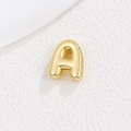 3D-Blasenbuchstabe A Anhänger mit 18K Vergoldung für DIY-Schmuck und Halsketten - 3D-Buchstabe A (AL941193201390)