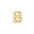 Golden 3D bubble letter B charm pendant with polished finish for DIY necklaces - Letter B