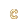 Polished golden balloon letter C pendant for minimalist DIY necklace jewelry making - Letter C