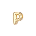 Polierter goldener 3D Bubble Buchstabe P Anhänger für DIY Halsketten und Armbänder - Buchstabe P