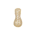 Detail of 18k gold pendant with micro-pave cubic zirconia in a bubble letter shape - Small Letter / Letter I Pendant