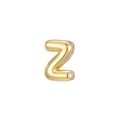 3D-Bubble-Buchstabe Z Anhänger aus poliertem Goldmetall in modernem minimalistischem Stil - Buchstabe Z