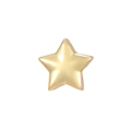 Nahaufnahme eines polierten goldenen Sternanhängers für DIY-Schmuck und Halsketten - Pentagramm