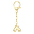 Portachiavi lettera A a palloncino placcato oro 18K con finitura lucida a specchio - Lettera A