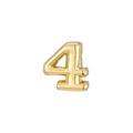 Polierter goldener Metall-Anhänger in Form der Nummer 4 für DIY-Schmuck und Halsketten - Zahl 4