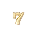 Polierter goldener Anhänger Nummer 7 für minimalistische DIY-Halsketten und Schmuck - Zahl 7