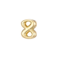 Polierter goldener Anhänger Nummer 8 im Bubble-Design für DIY-Schmuck und Ketten - Zahl 8