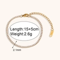 Classic 18K gold plated tennis bracelet with 2mm cubic zirconia and lobster clasp - Gold / Bracelet