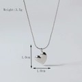 Elegant 1.0cm silver heart pendant necklace with fine chain weighing 3.5g - Silver Heart Style (X002-3)