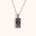18K vergoldete Edelstahl-Tarot-Halskette mit The Star Emaille-Anhänger und Kristallen - Stahl - Stern