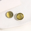 Detail of 14mm translucent amber jelly round resin charm for DIY earring and phone case - 1 Piece / Translucent Green