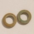 Breloques rondes creuses floquées en marron et vert pour boucles d'oreilles DIY bijoux - Anneau Circulaire Creux Café Clair