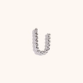 Minimalist stainless steel twisted rope U-shaped pendant with silver metallic finish - Steel-U