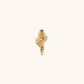 Modern 14K gold plated stainless steel chili pendant with a polished molten texture surface - Conch Pendant - Gold