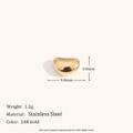 Pendentif grain de café en acier inoxydable doré 14K, dimensions 9,0 mm par 6,0 mm - Pendentif Haricot de Noix de Cajou Ajouré