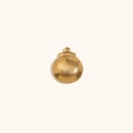 Pendentif coquillage en acier inoxydable doré 14K poli avec texture radiale nette - Pendentif Coquillage Rond - Or