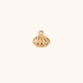 Pendentif en forme de coquillage en acier inoxydable plaqué or 14K avec des détails - Pendentif Coquillage Texturé - Or