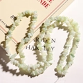 Artistic layout of light green natural irregular stone chip beads for DIY jewelry - Light Prehnite Chips