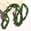 Polished dark green irregular natural stone beads on book for DIY jewelry making - Jasper Chips