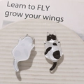 Lindos dijes de gato de resina en blanco y manchado para fundas de móvil DIY - Vaca