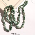Irregular green natural stone beads on a book for DIY jewelry making accessories - Green Dot Stone Chips