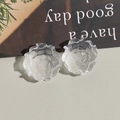 Macro shot of matte resin flower petals with fine textures for DIY jewelry crafting - Double Petal Peony Style