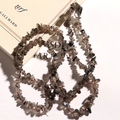 Detailed close-up of natural irregular smoky quartz stone chips for jewelry making - Smoky Quartz Chips