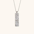 Collar con colgante cuadrado del zodiaco Escorpio en plata con detalles en relieve - Collar Con Colgante De Constelación Cuadrada - Acero - Escorpio