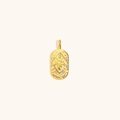 Gold plated Capricorn zodiac pendant featuring a goat motif and sparkling crystals - Capricorn / Gold